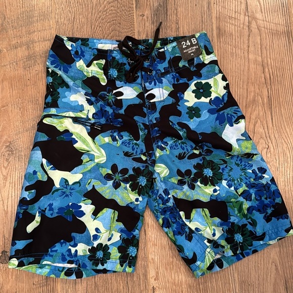Just Bones Boardwear Boys Printed Swim Trunks Size 8 - Picture 4 of 9
